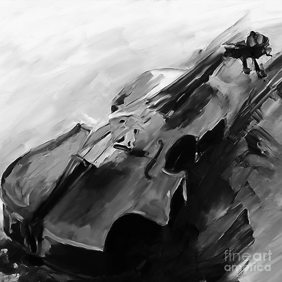 Violin in Black Painting by Gull G