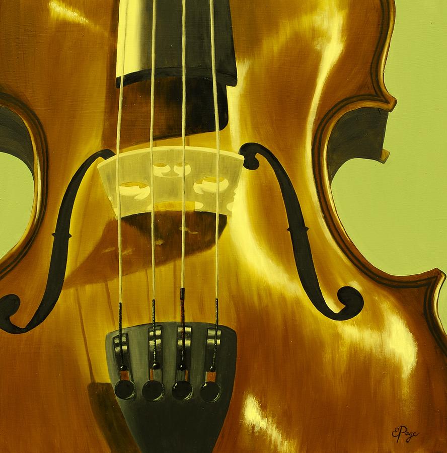 Violin in Yellow Painting by Emily Page
