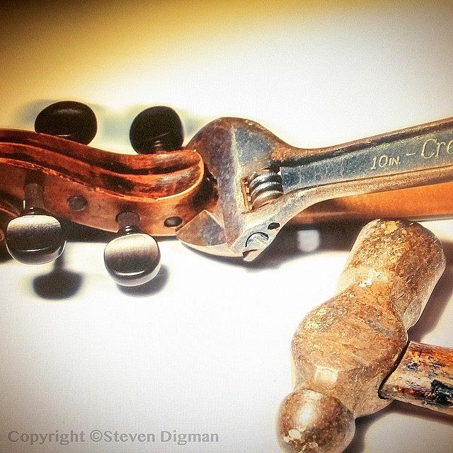 Violin Photograph - Violin Mechanics  by Steven Digman