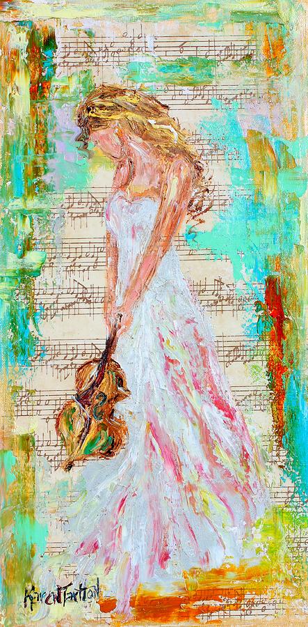 Music Painting - Violin Melody by Karen Tarlton