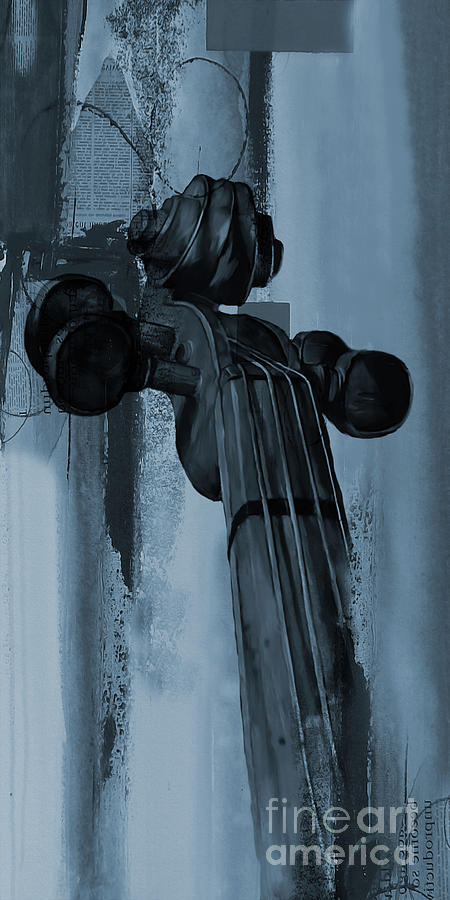 Music Painting - Violin Neck Abstract   by Gull G