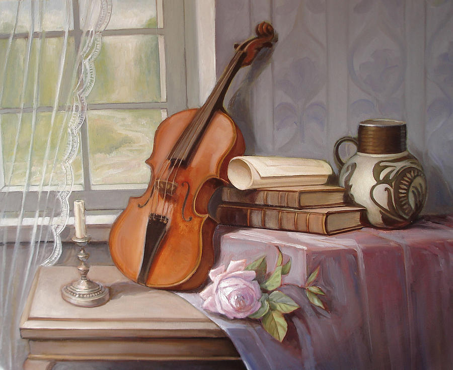 Violin Painting by Venera Koch