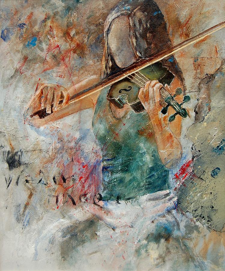 Violinist 56 Painting by Pol Ledent