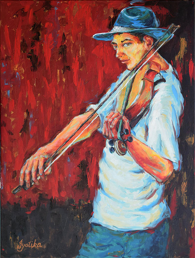 Violinist Painting by Jyotika Shroff