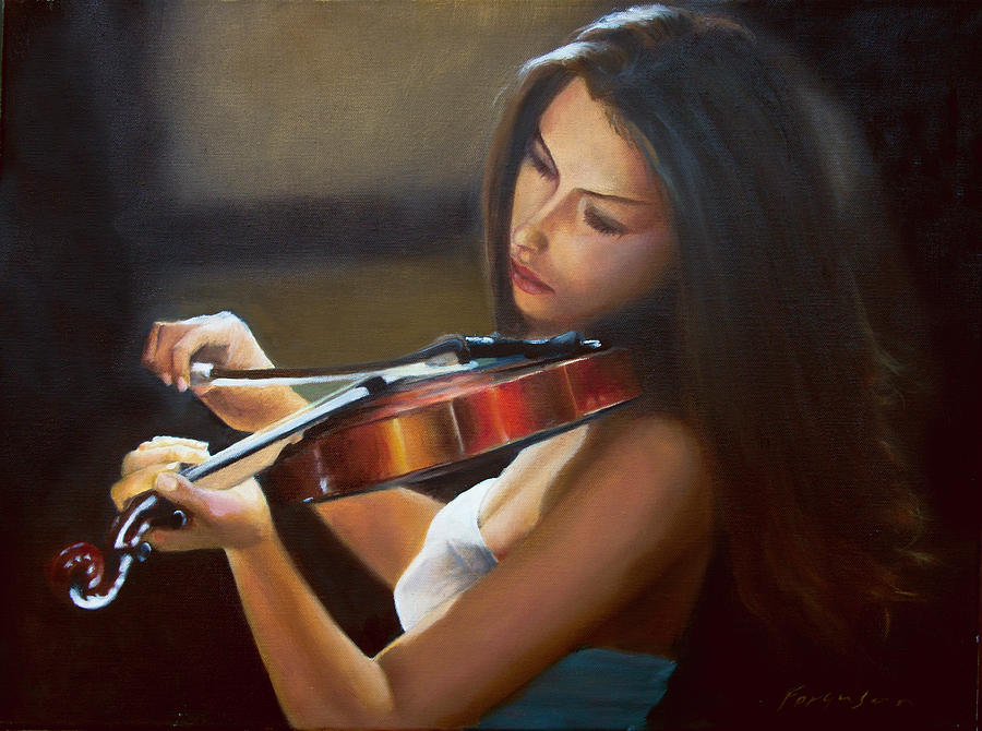 Violinist Painting by Richard Ferguson