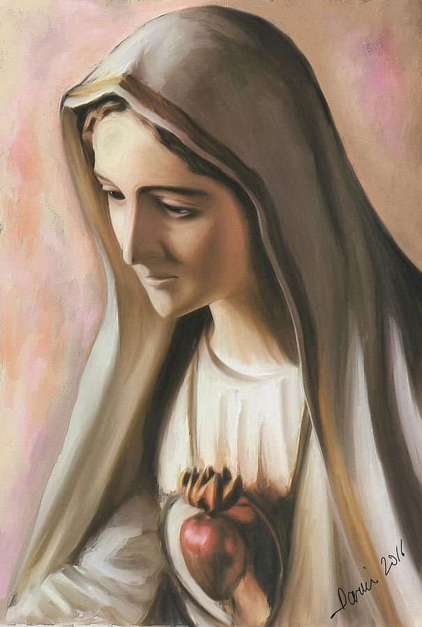 Virgen De Fatima Painting by Darwin Granda