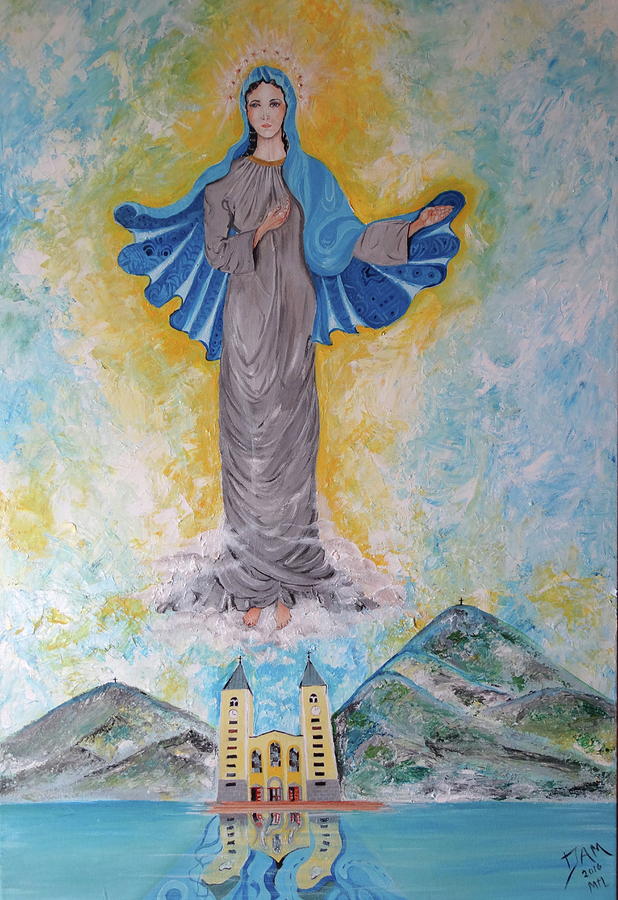 La Virgen de la medalla milagrosa Painting by David Alvarado - Fine Art  America