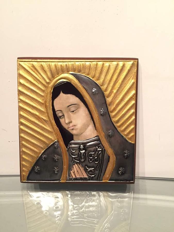 Virgen Guadalupe Relief by Cesar Romero - Pixels