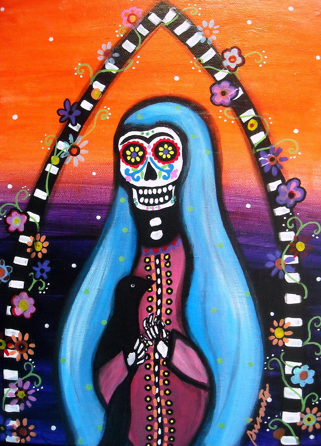 Flower Painting - Virgen Guadalupe Muertos by Pristine Cartera Turkus
