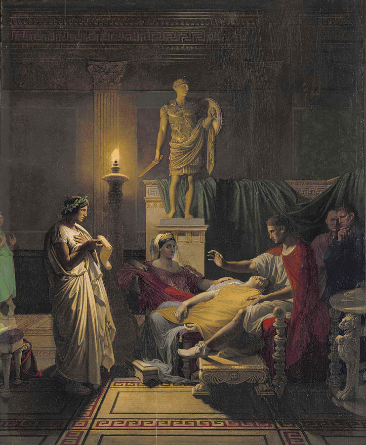 Jean-auguste-dominique Ingres Painting - Virgil Reading from the Aeneid by Jean-Auguste-Dominique Ingres