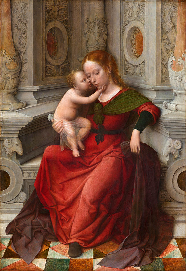 Virgin and Child Painting by Attributed to Adriaen Isenbrandt