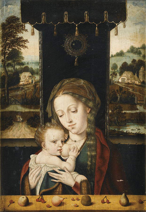 Virgin and Child Painting by Circle of Pieter Coecke van Aelst
