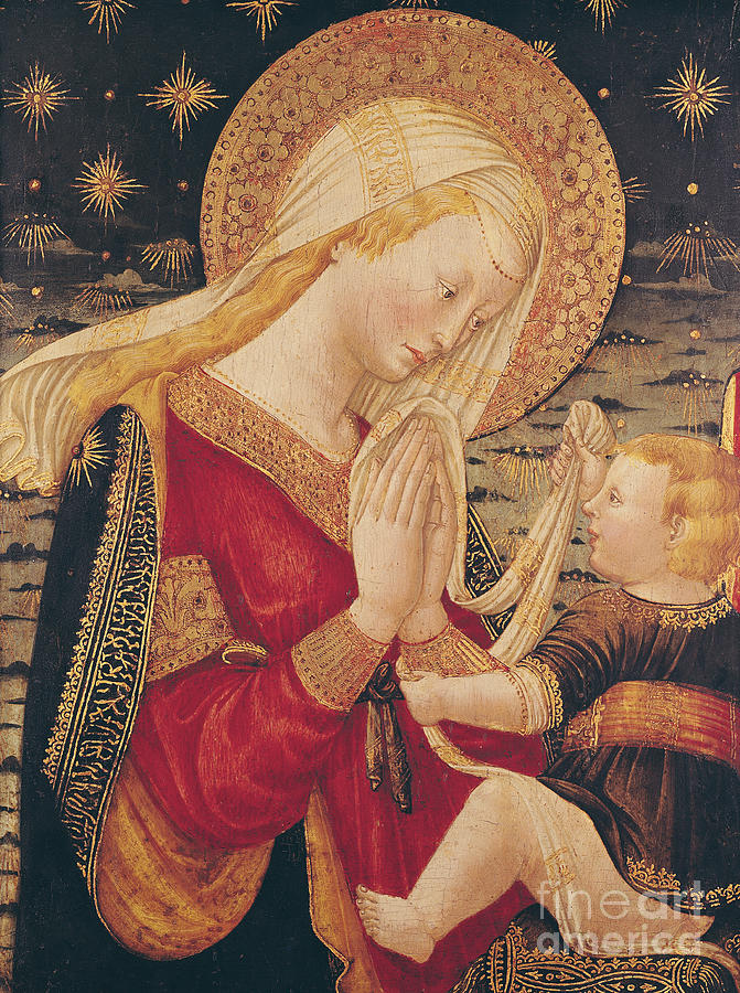 Christmas Painting - Virgin and Child  by Neri di Bicci