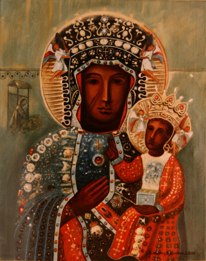 Virgin and Child Painting by Rosencruz  Sumera