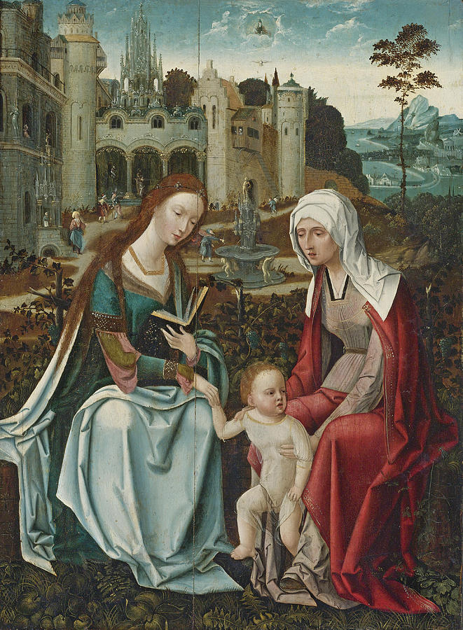 Virgin and Child with Saint Anne Painting by Antwerp School