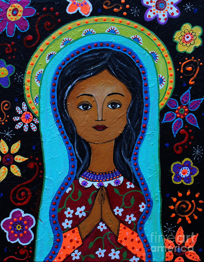 Flower Painting - Virgin Guadalupe 10 by Pristine Cartera Turkus
