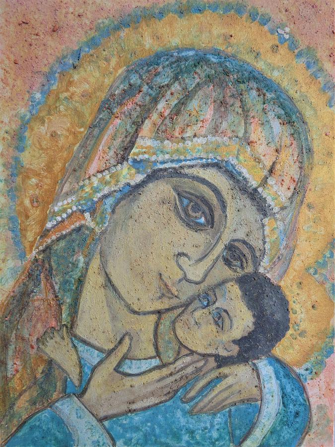 Virgin Mary and Child of Luke Painting by Sarah Hornsby