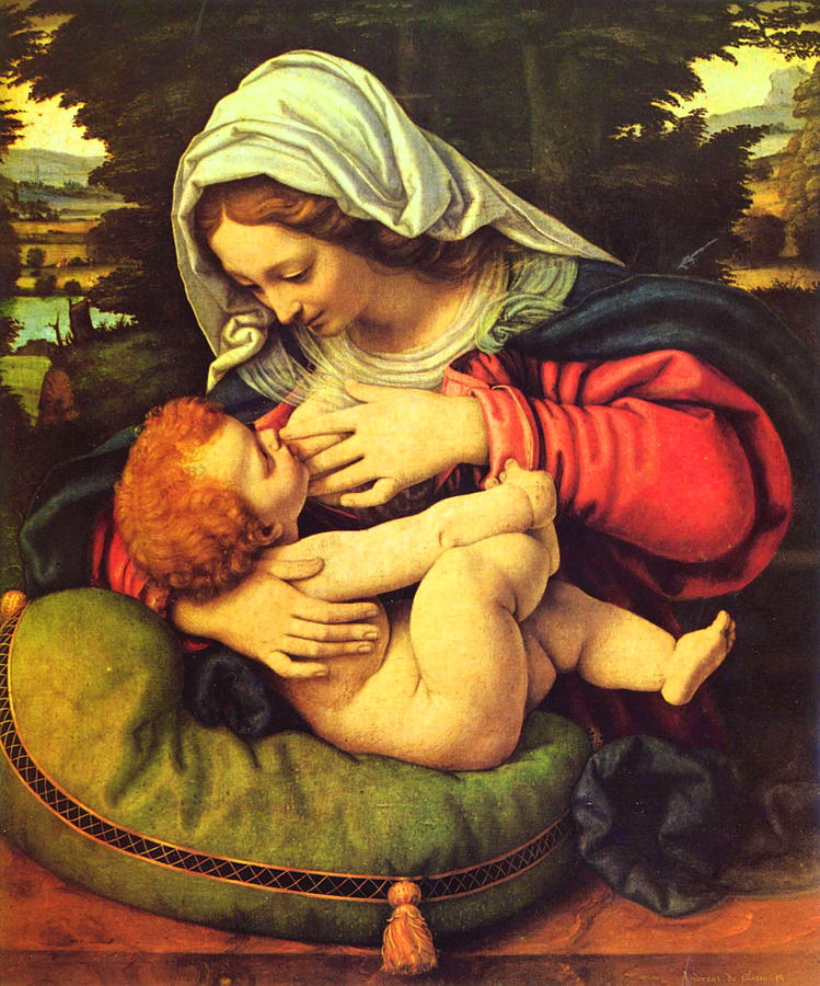 Image result for Virgin Mary Breastfeeding Jesus by Magdalena Walulik