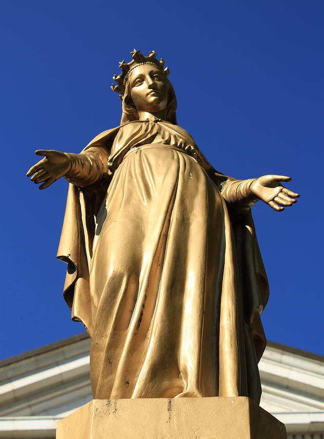 Virgin Mary statue Photograph by Elenarts - Elena Duvernay photo