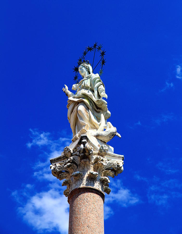 Virgin Mary Statue Photograph by Valentino Visentini