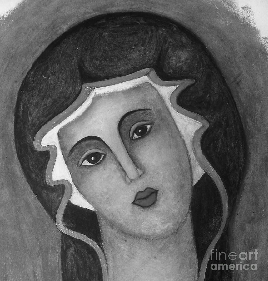 Portrait Painting - Virgin Mary by Vesna Antic
