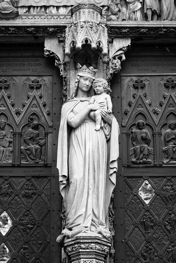 Virgin Mother B W  Photograph by Teresa Mucha