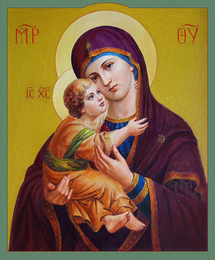 Virgin of Silver Spring - Theotokos Painting by Svitozar Nenyuk