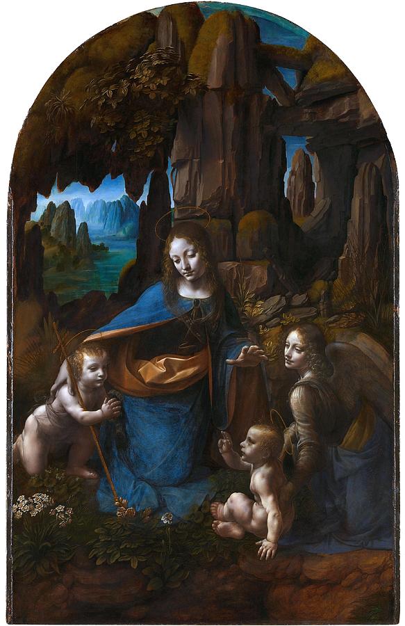 Virgin Of The Rocks Ver 2 Painting by Leonardo Da Vinci