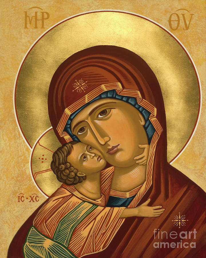 Virgin of Vladimir - JCVIV Painting by Joan Cole