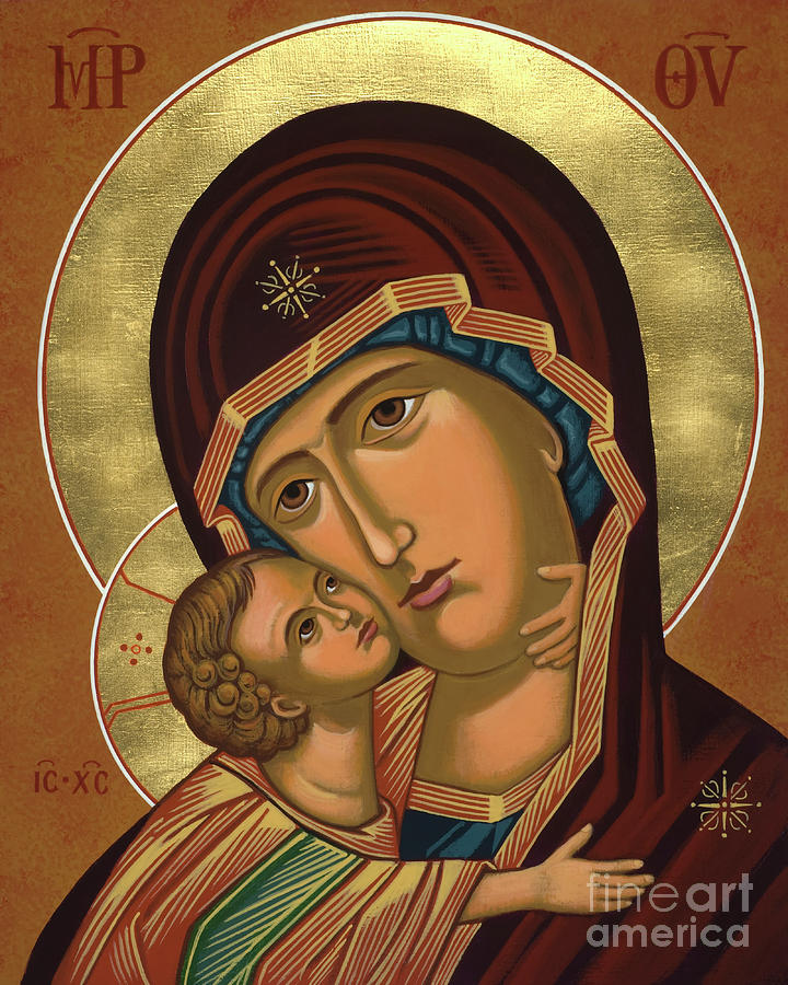 Virgin of Vladimir - JCVOV Painting by Joan Cole