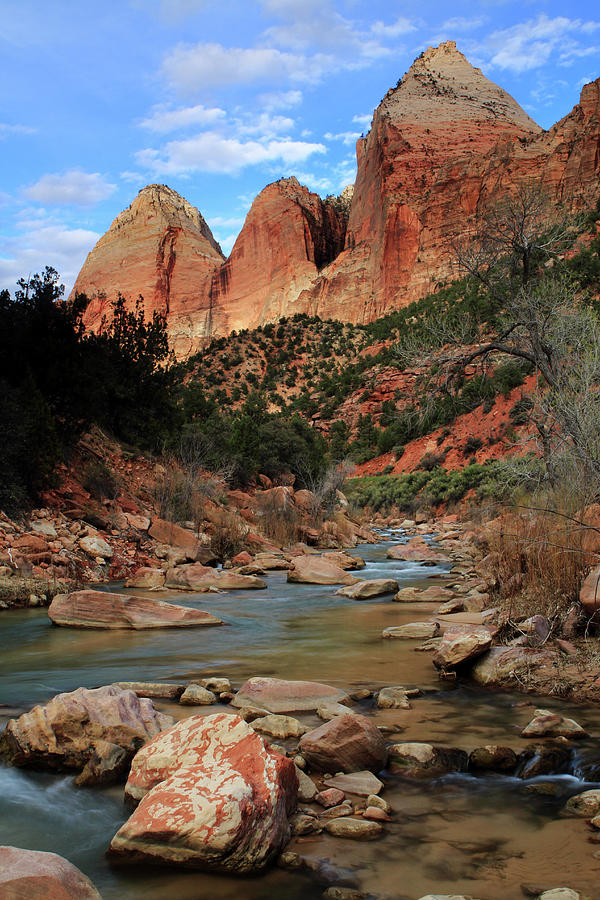 Virgin River in Zion Canyon Photograph by Eric Foltz