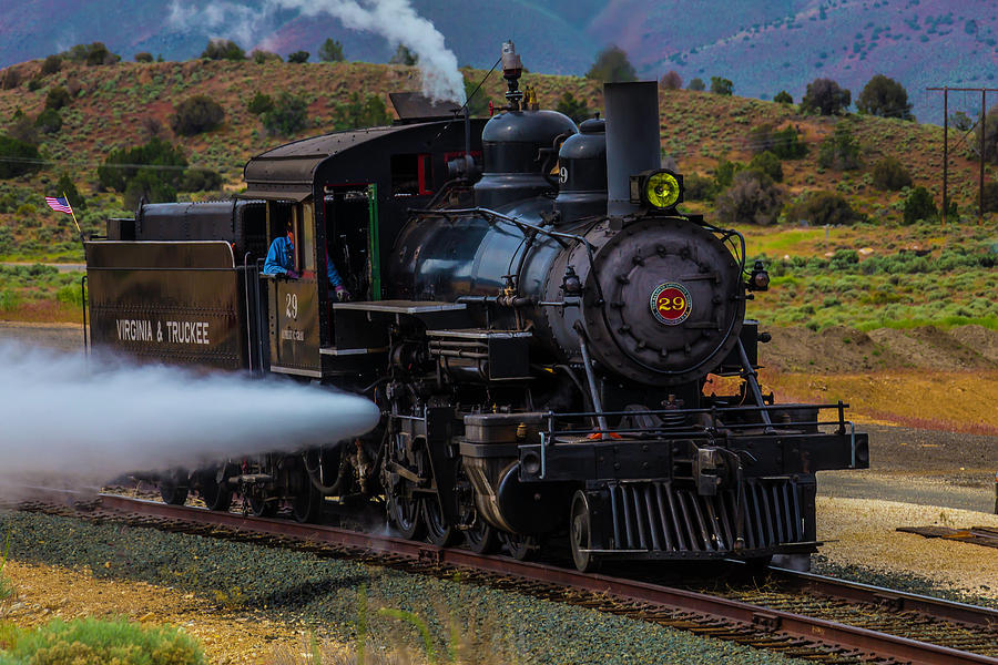 Train Photograph - Virgina Truckee Steam Train by Garry Gay