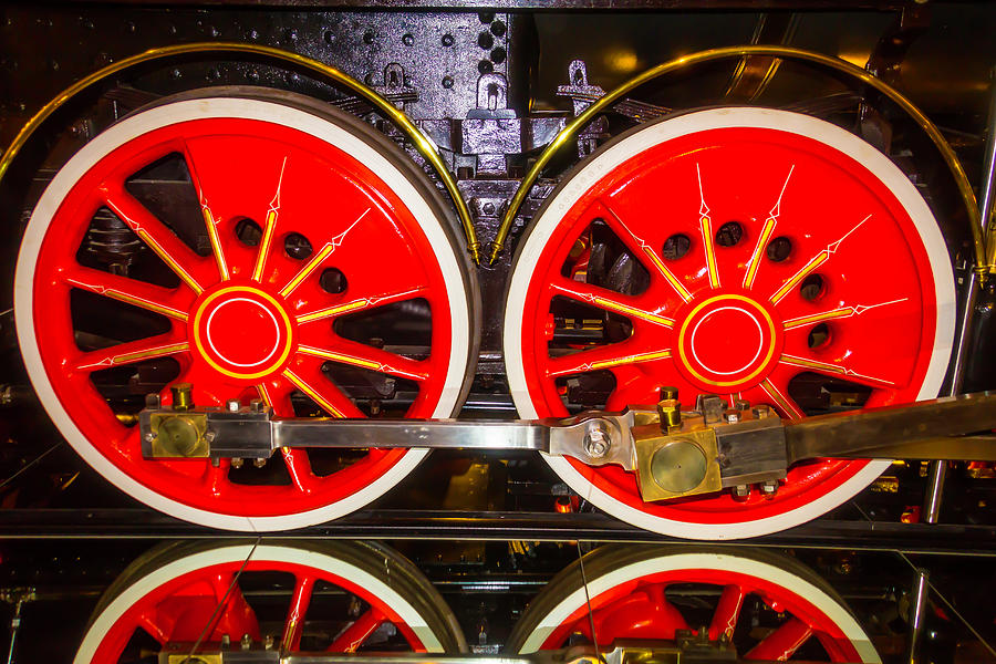 Virginia and Truckee Red Train Wheels Photograph by Garry Gay
