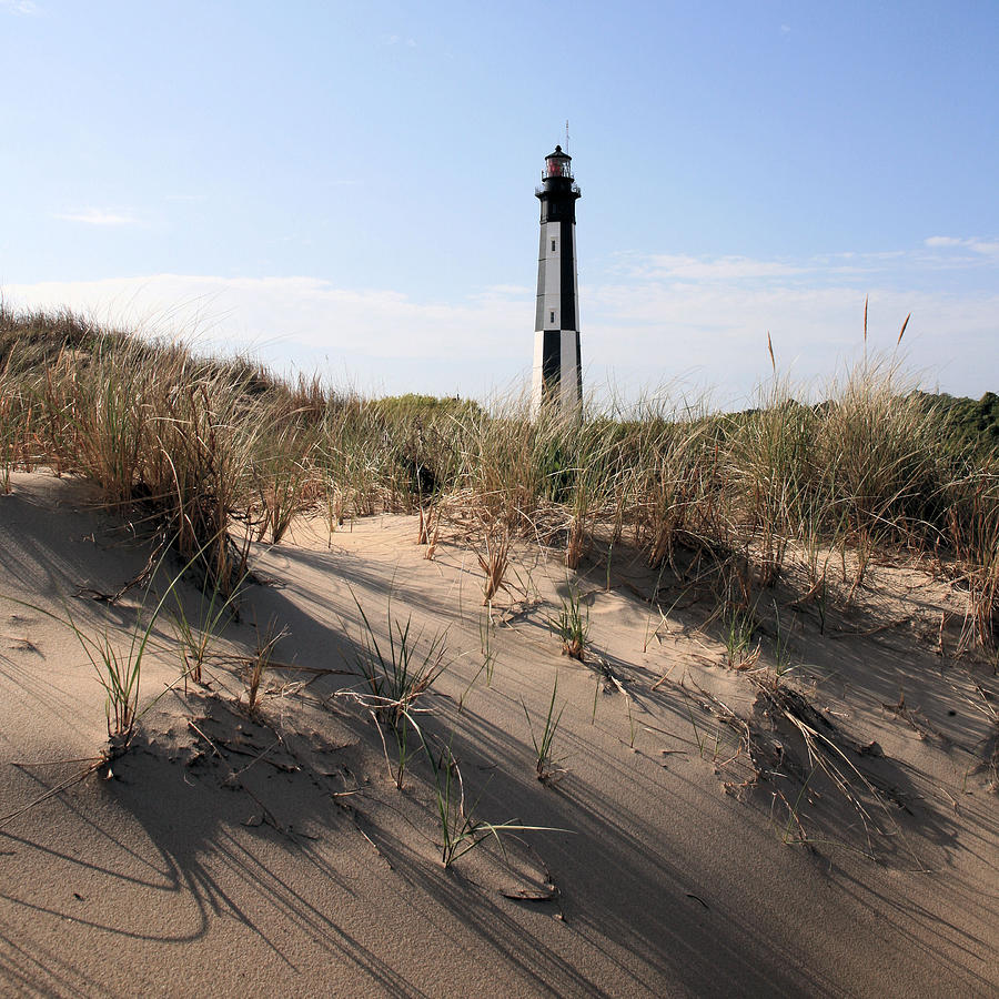 Virginia Beach and the New Cape Henry Lighthouse Photograph by JC Findley