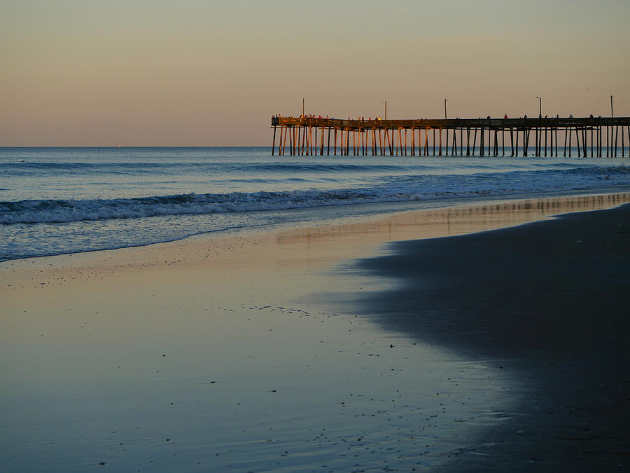 Virginia Beach Pier at Sunset Photograph by Rachel Morrison