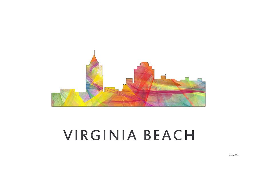 Virginia Beach  Virginia Skyline Digital Art by Marlene Watson