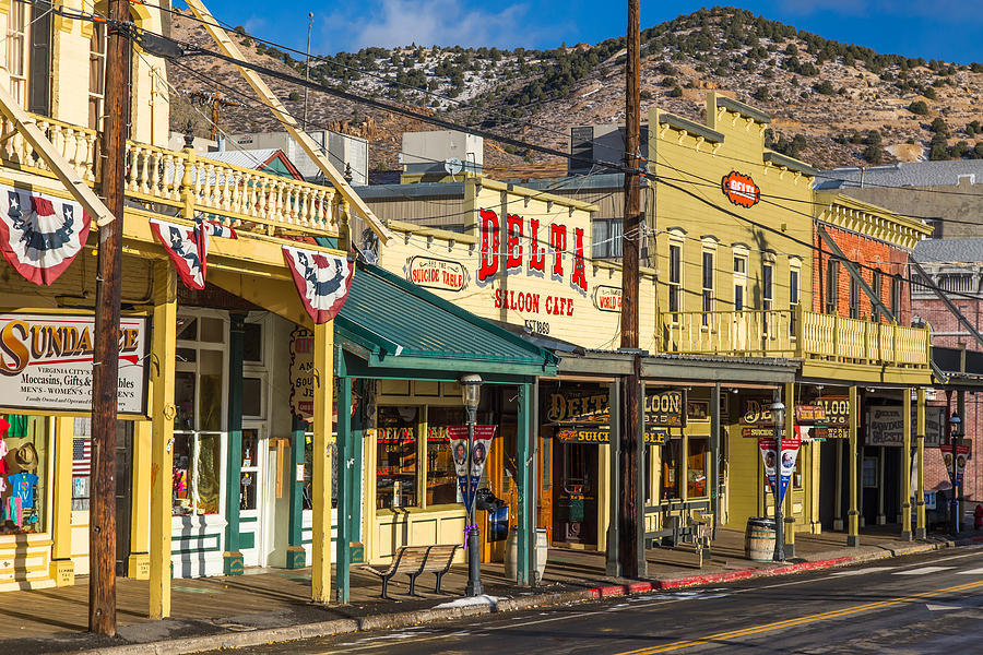 Virginia City and Mountains Photograph by Marc Crumpler