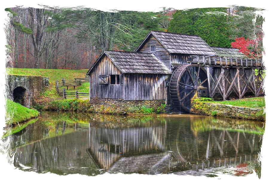 Virginia Country Roads - Mabry Mill, Autumn - Blue Ridge Parkway, Floyd County Photograph by Michael Mazaika