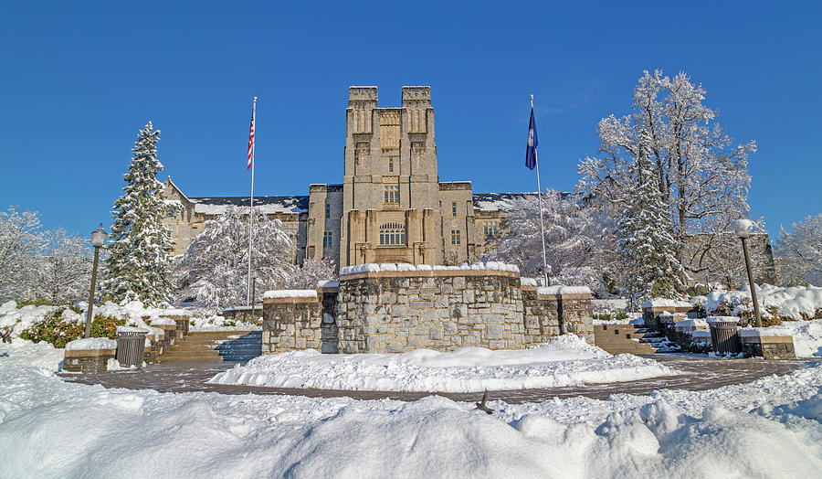 Virginia Tech Campus Burruss Hall Photograph