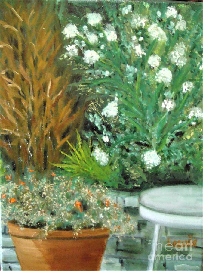 Virginias Garden Painting by Laurie Morgan