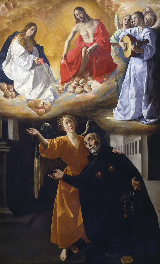 Vision of Blessed Alonso Rodriguez Painting by Francisco de Zurbaran