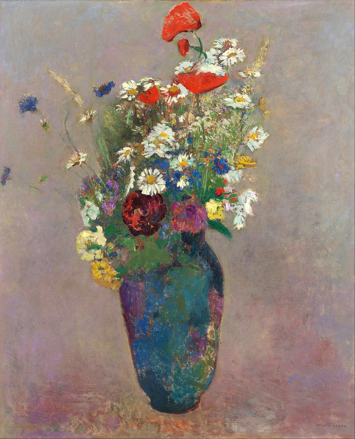 Odilon Redon Painting - Vision. Vase of flowers by Odilon Redon