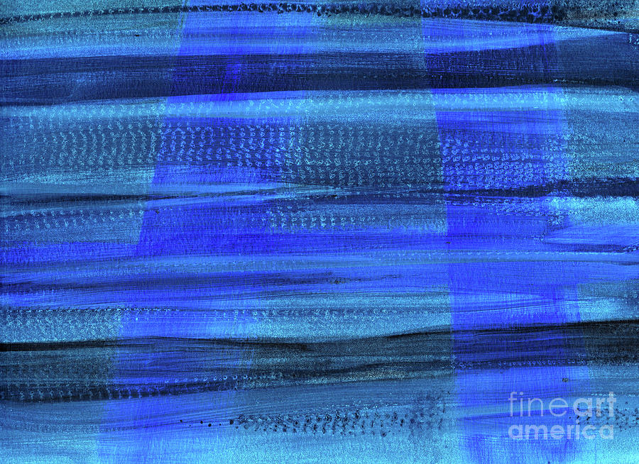 Visions In Blue Again - Abstract Painting by Hao Aiken
