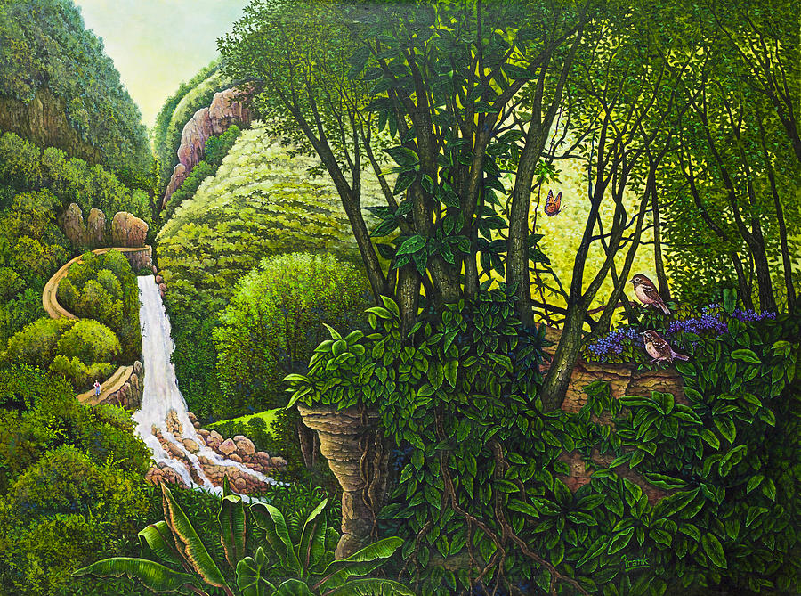 Visions of Paradise VI Painting by Michael Frank
