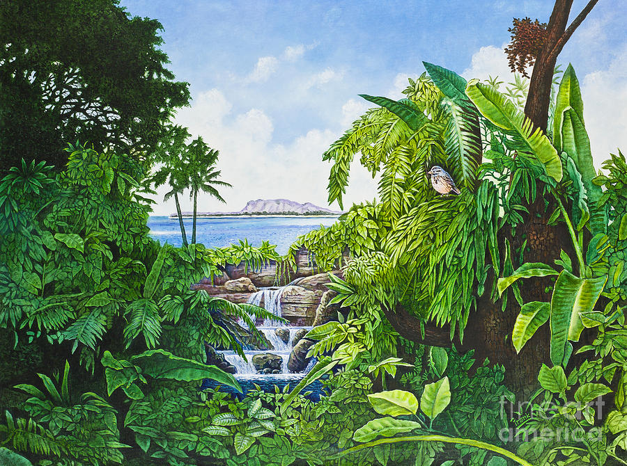 Visions of Paradise IX Painting by Michael Frank