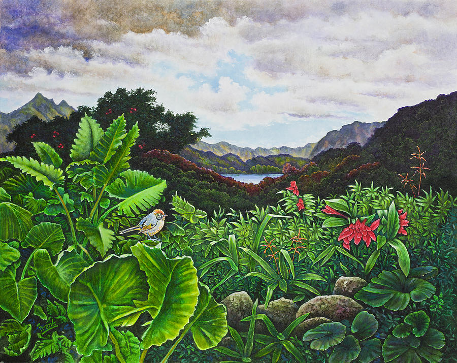 Visions of Paradise VIII Painting by Michael Frank
