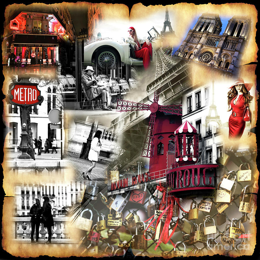 Visions of Paris Collage Photograph by John Rizzuto
