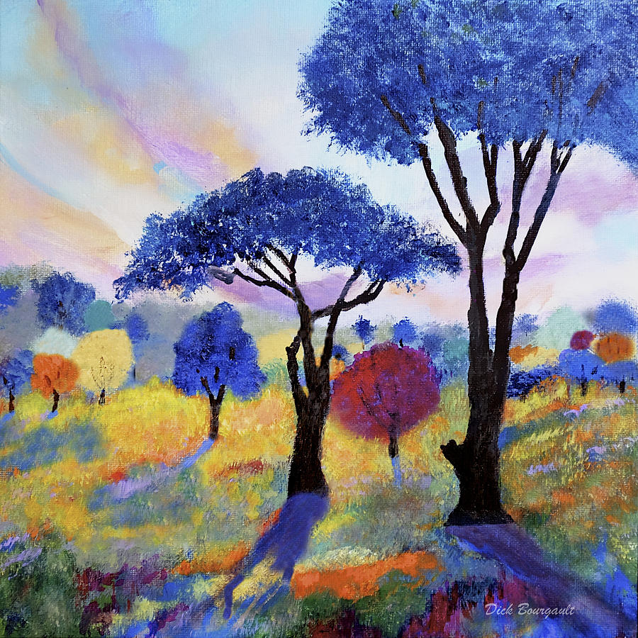 Tree Painting - Visions of Spring by Dick Bourgault