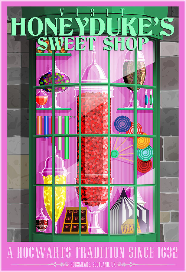 Harry Potter Digital Art - Visit Honeydukes Sweet Shop by Christopher Ables