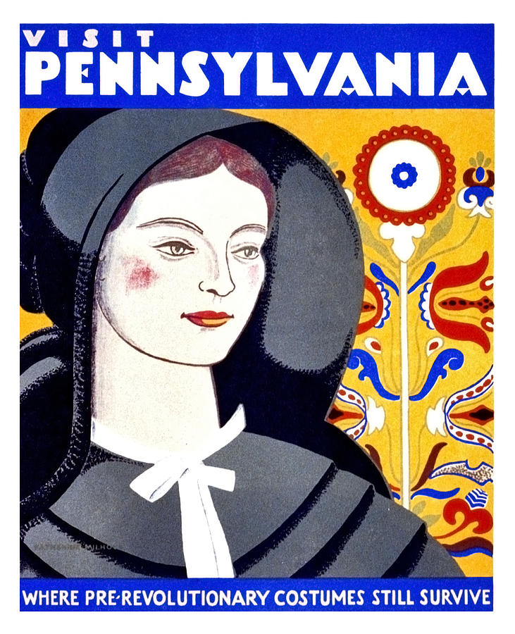 Visit Pennsylvania, travel poster Painting by Long Shot